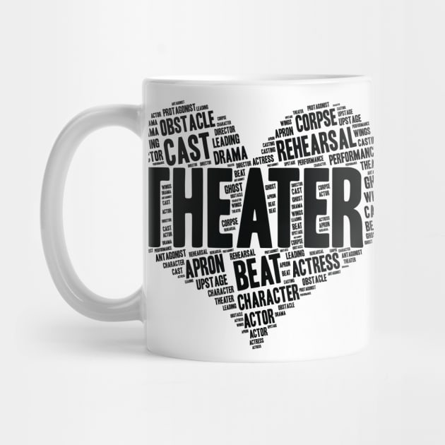 Theater Gifts Heart Drama Love Actress Actor graphic by theodoros20